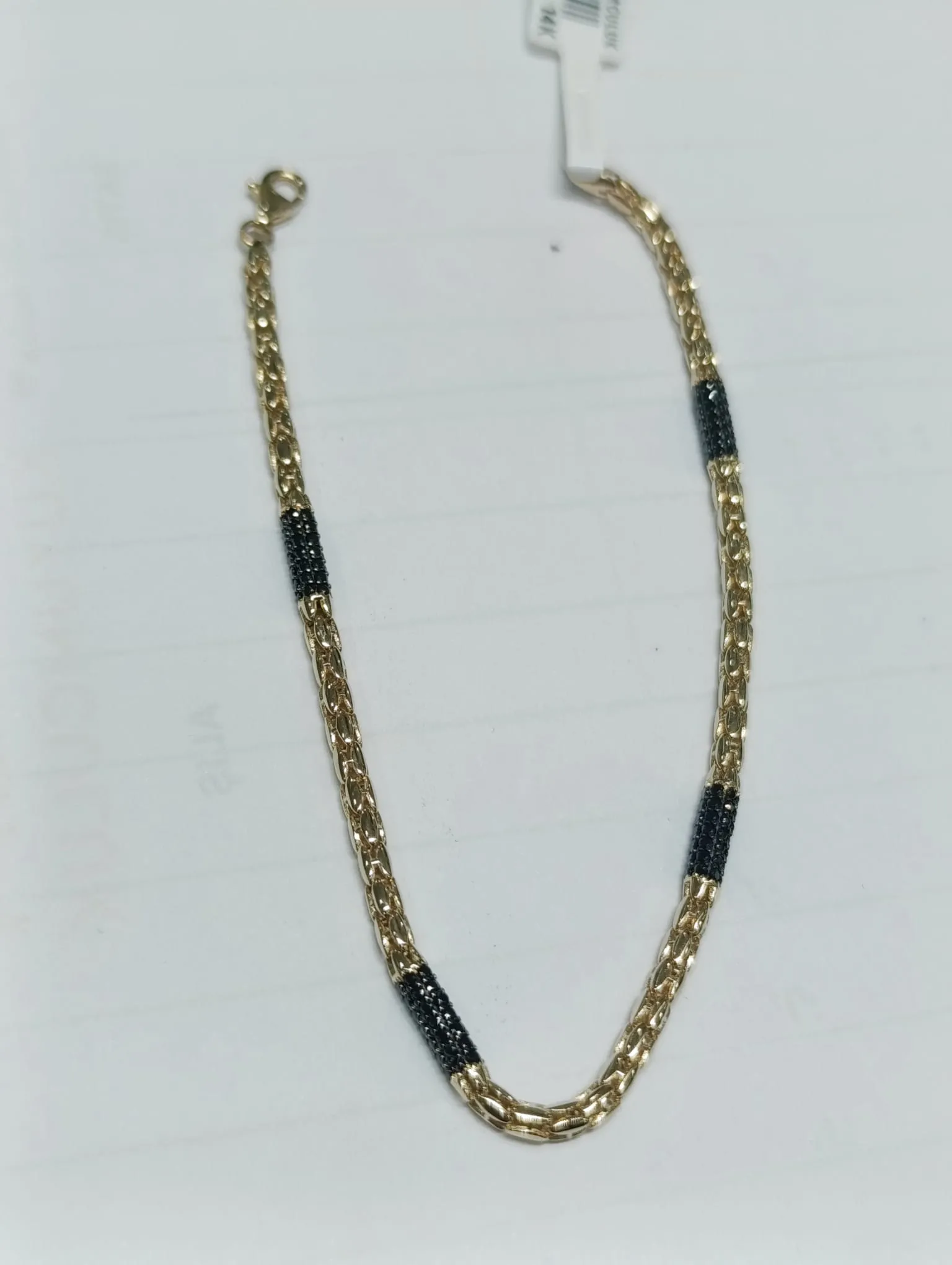 Erkek Kral Bileklik Siyah Taşlı 