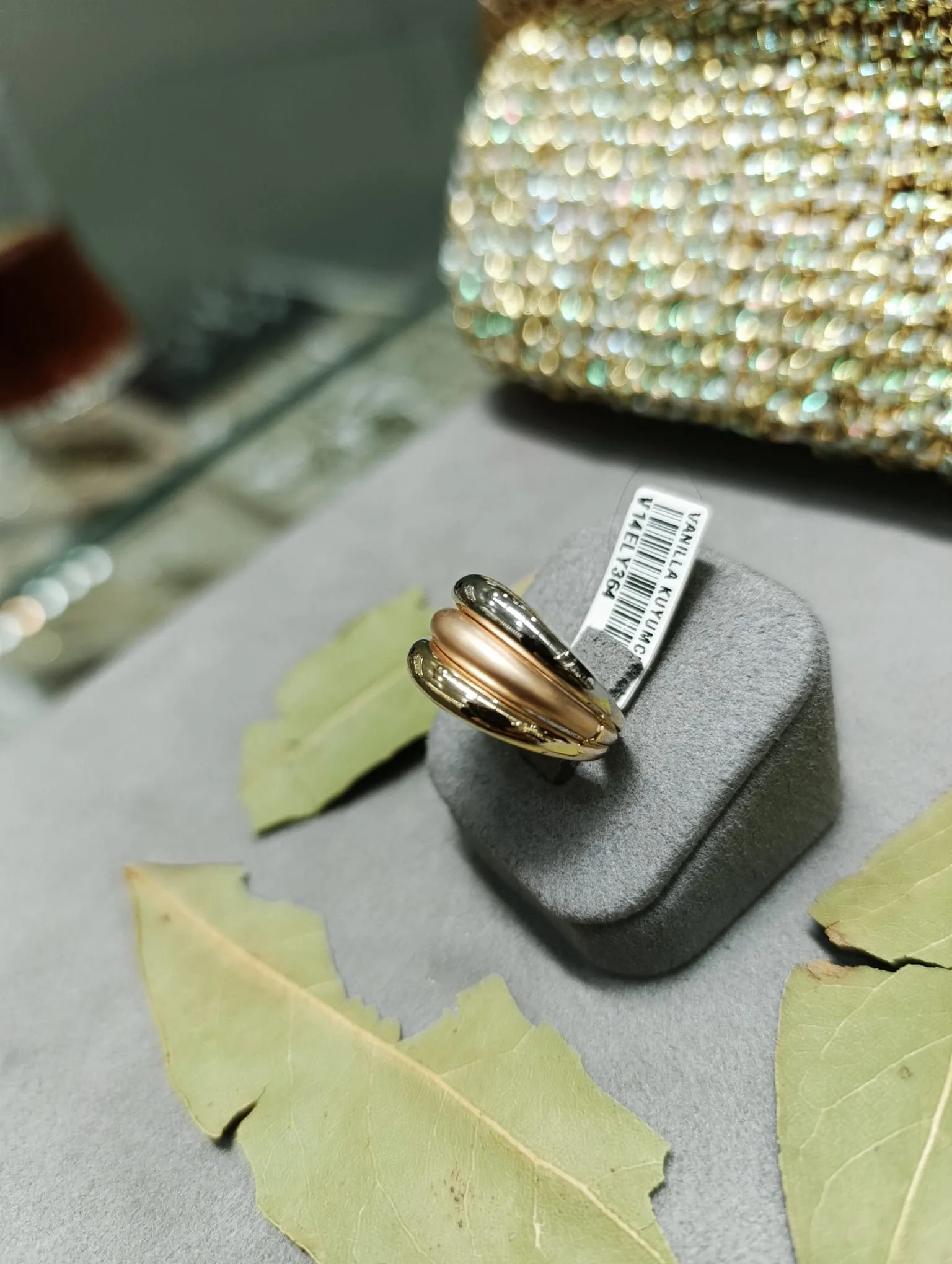 3 Renkli Round Style Yüzük