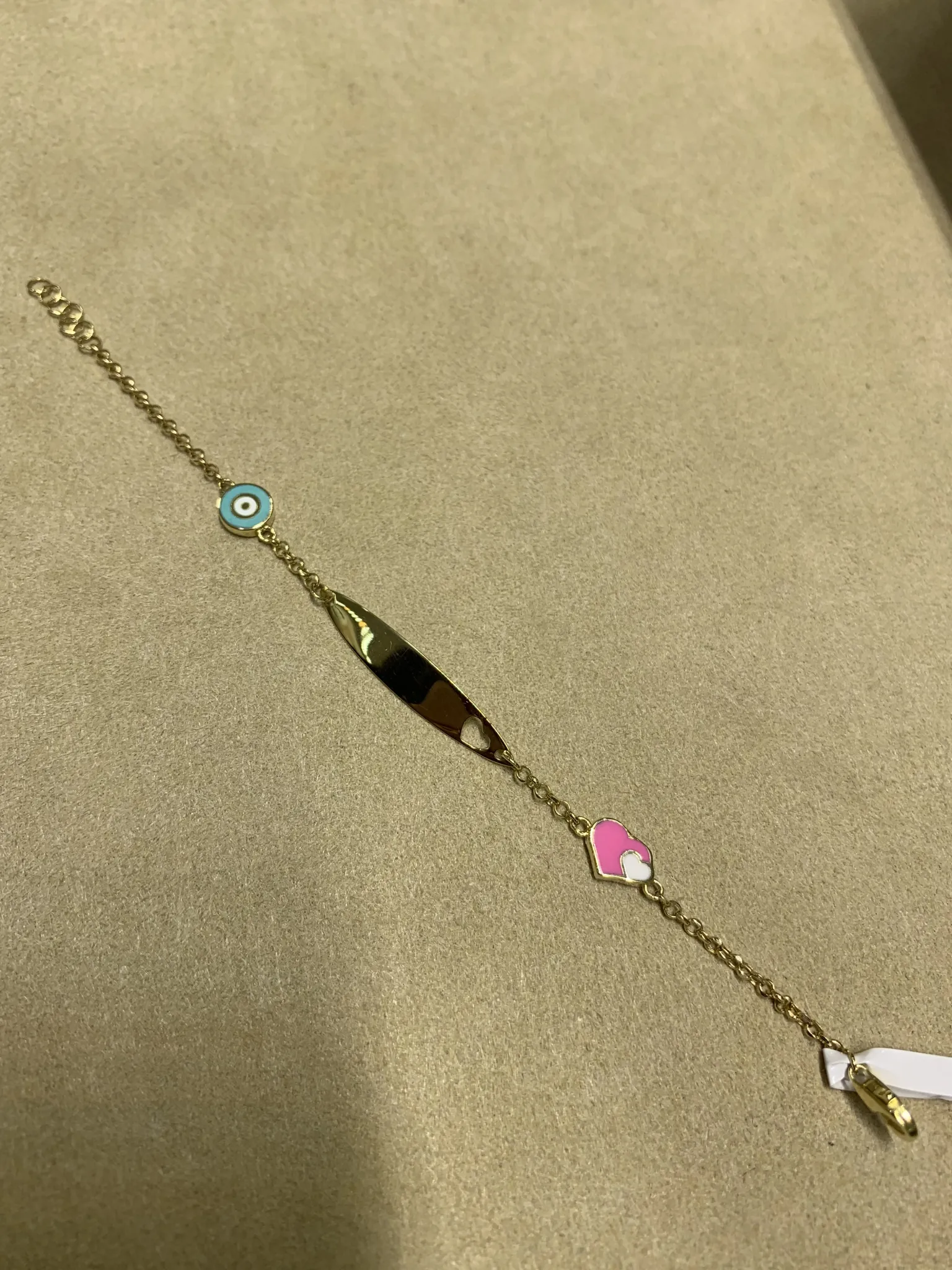 14 Ayar Altın Pembe Mavi Mineli 