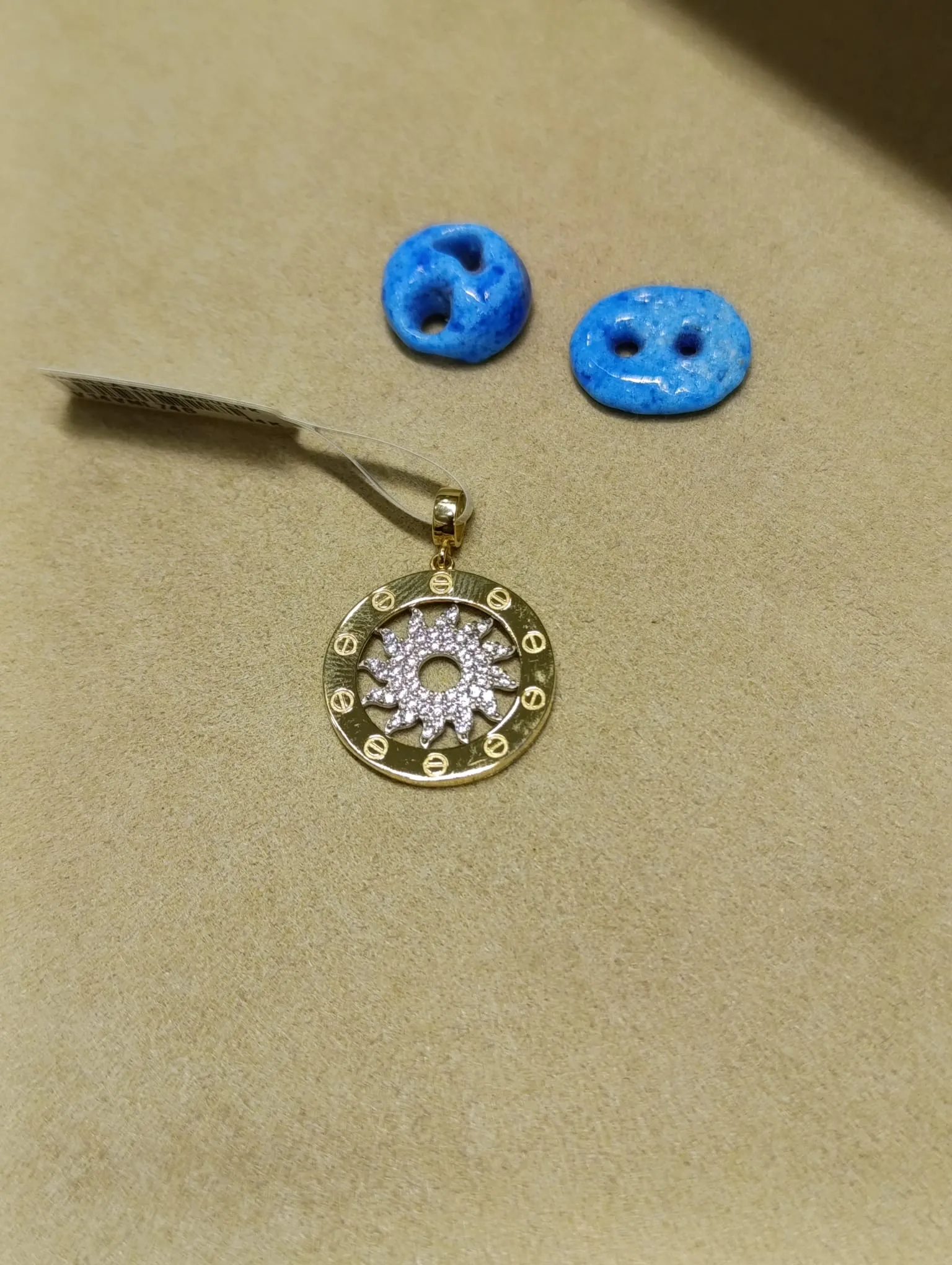 İtalyan Güneş desenli Kolye Ucu