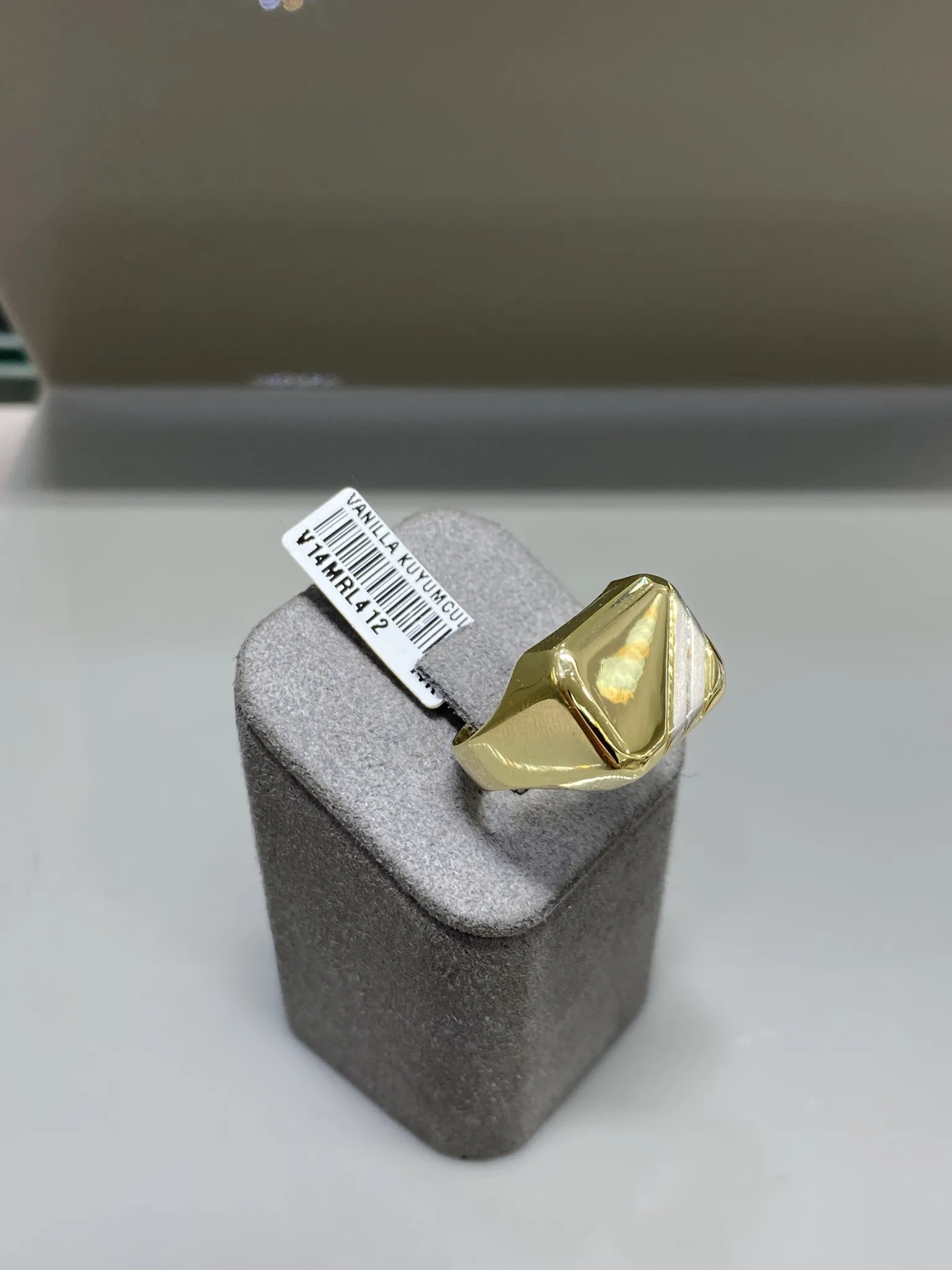 Modern Geometrik Erkek Yüzüğü